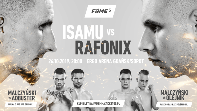 Oficjalnie: FAME MMA 5 odbędzie się 26 października w ERGO Arenie!