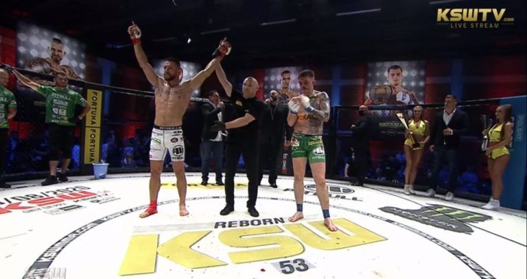 KSW 53: Efektowne zwycięstwa Gamrota, Grzebyka i Sowińskiego [WYNIKI GALI]