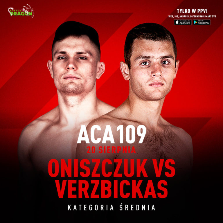 Kamil Oniszczuk zmierzy się z Mindaugnasem Verzbickasem na ACA 109!