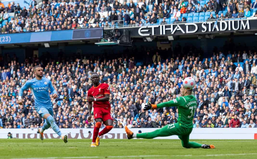 Manchester City - Liverpool F.C., Walker, Mane, Ederson