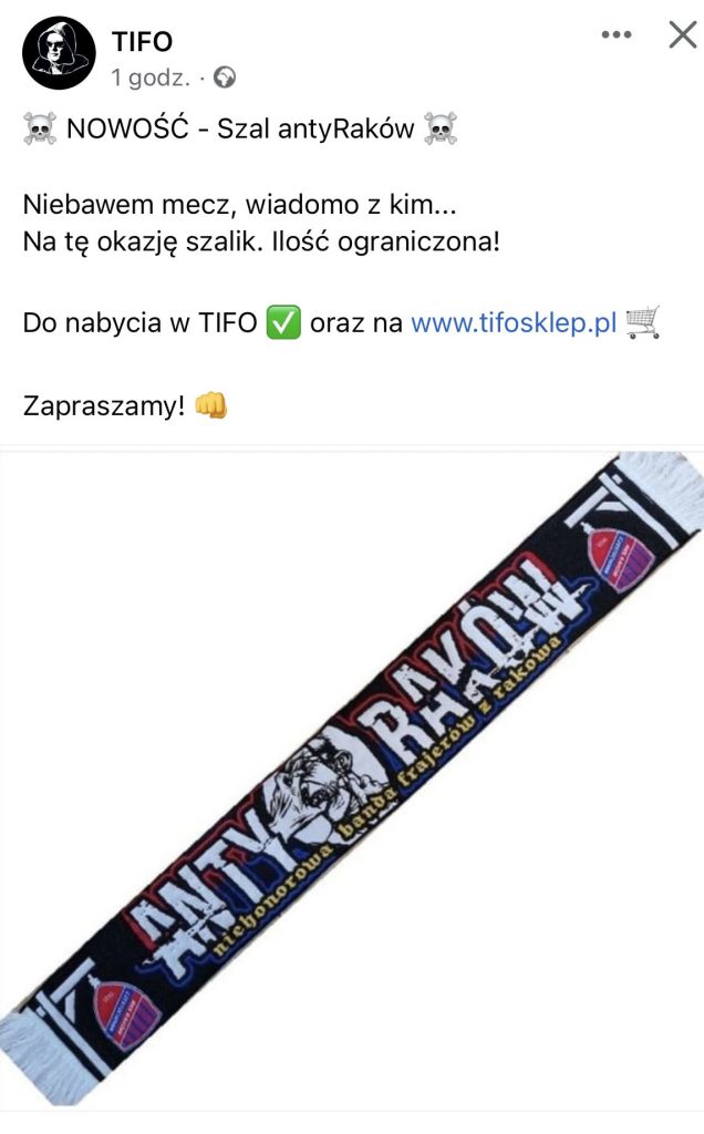 Anty Raków szalik Lech Poznań