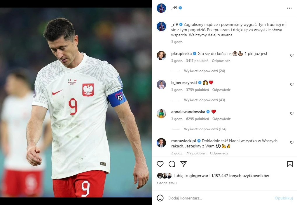Lewandowski Instagram Polska Meksyk