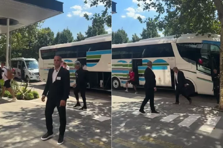 Reprezentacja Polski już w Albanii. Piłkarze nie podeszli do kibiców przed hotelem [WIDEO]