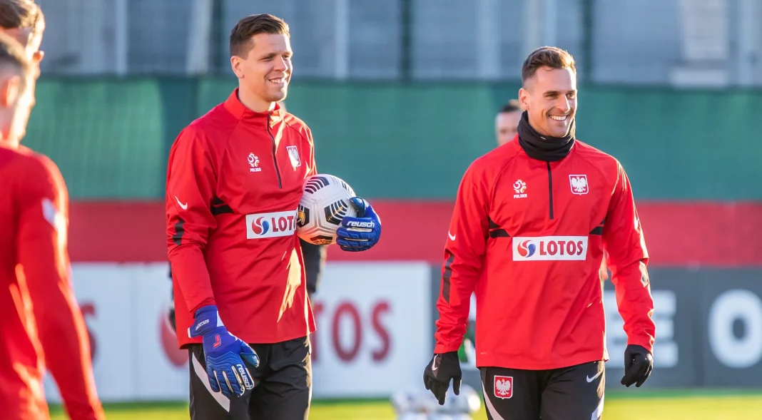 Milik i Szczęsny na treningu reprezentacji