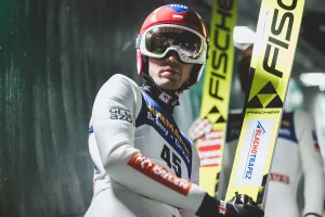 Kamil Stoch podczas Pucharu Świata w skokach narciarskich