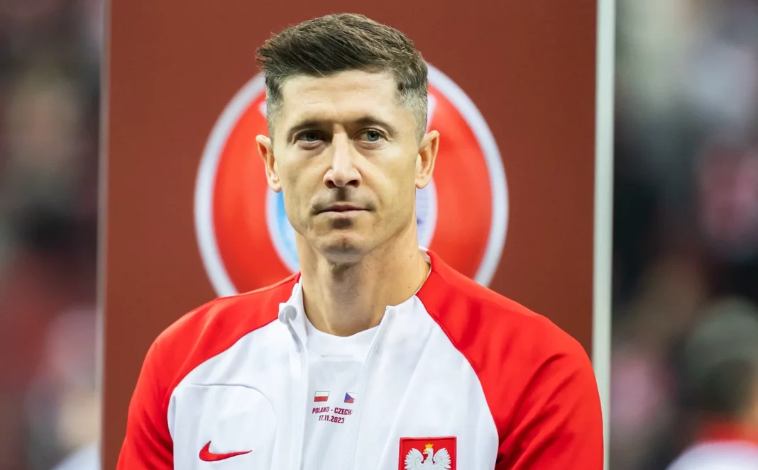 Robert Lewandowski w barwach reprezentacji Polski