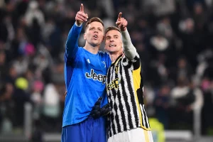 Arkadiusz Milik, Wojciech Szczęsny, mecz Juventus - AS Roma