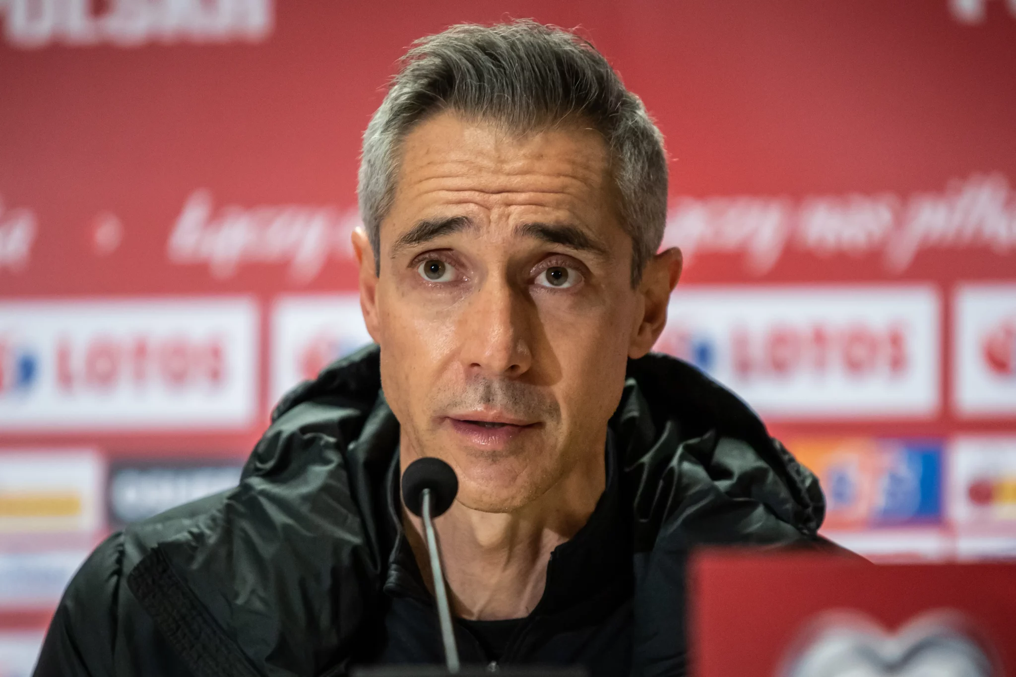 Paulo Sousa na konferencji prasowej PZPN