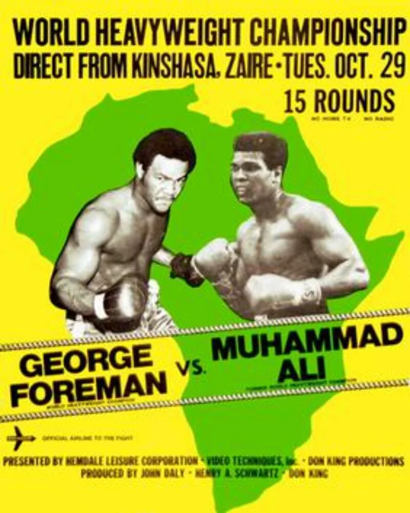 Plakat promujący walkę Alego z Foremanem