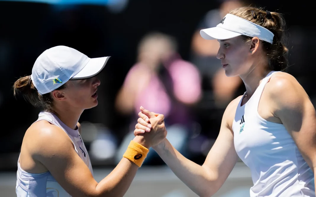 Iga Świątek i Jelena Rybakina po meczu Australian Open