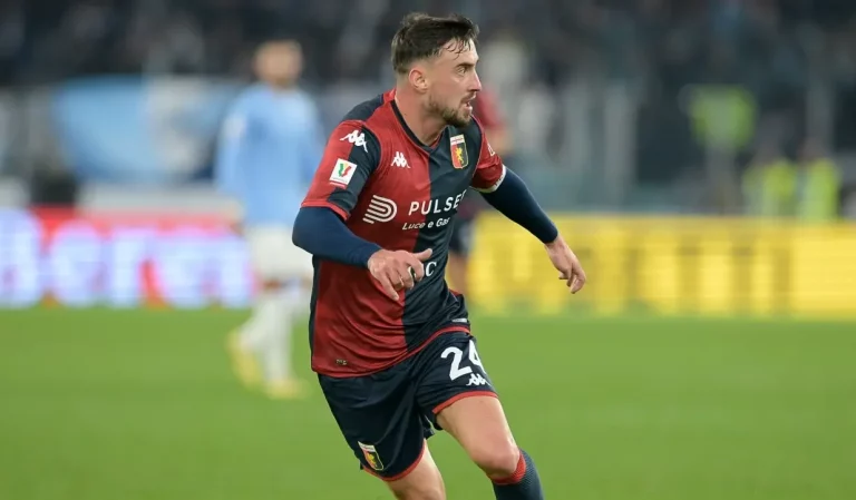 Filip Jagiełlo w meczu Genoa - Lazio, Puchar Włocj
