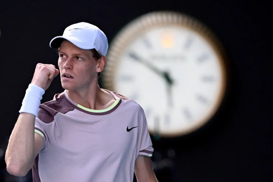 Jannik Sinner podczas Australian Open 2024