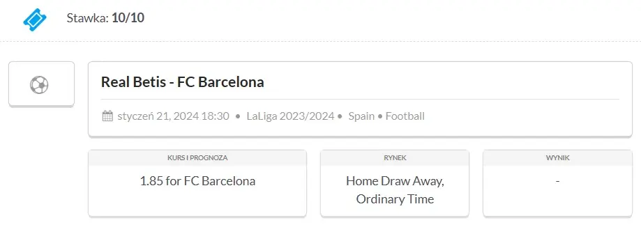 typ na Betis - Barcelona (21.01) w Johnnybet