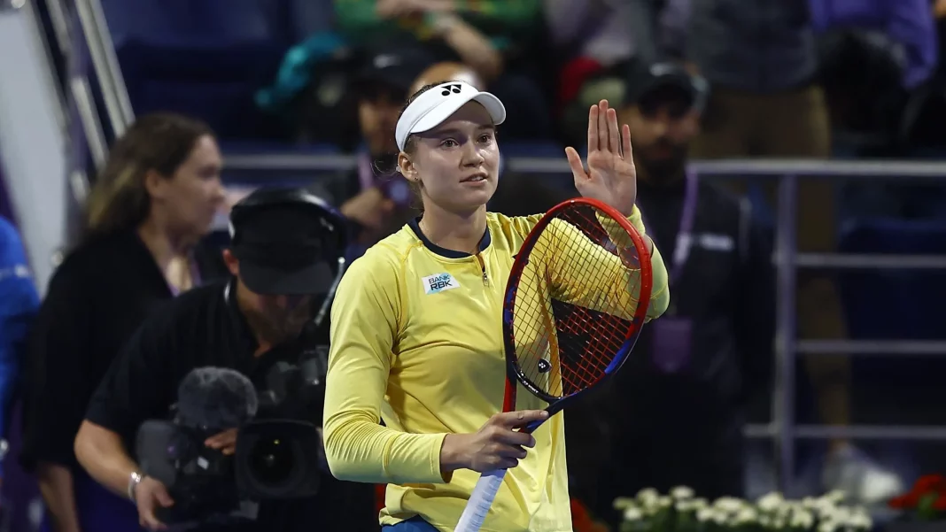 Jelena Rybakina podczas WTA w Dubaju