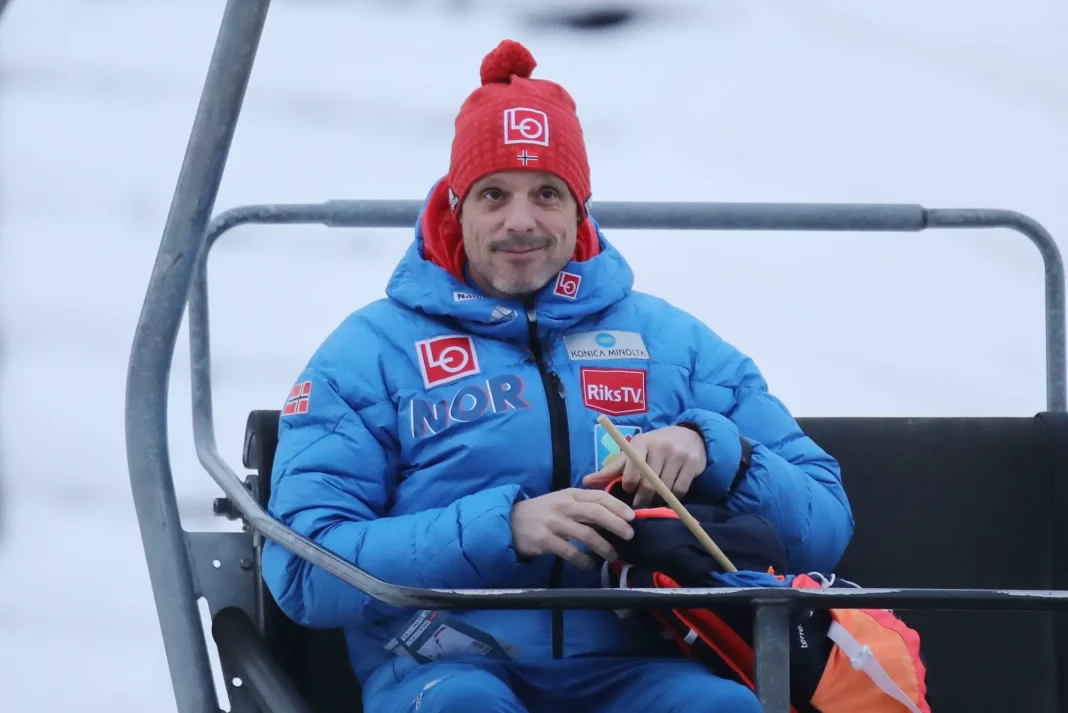 Alexander Stoeckl podczas zawodów Pucharu Świata w skokach narciarskich