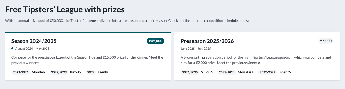 Tipster League 2024/2025